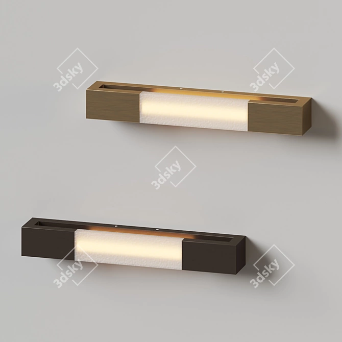 Sleek and Modern Ember Sconce 3D model image 1