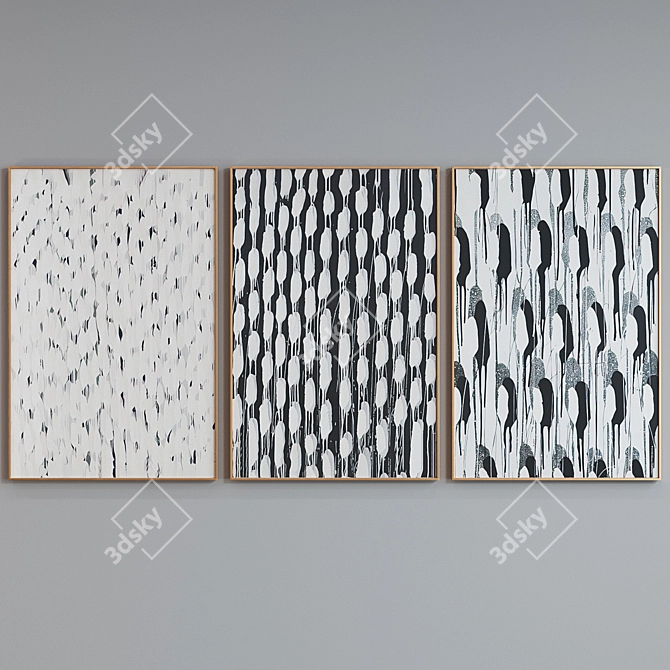 Title: Modern Abstract Frame Set 3D model image 4