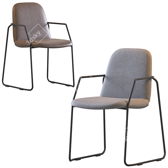 Sleek Manutti Loop Chair: Modern Design & Comfort 3D model image 1