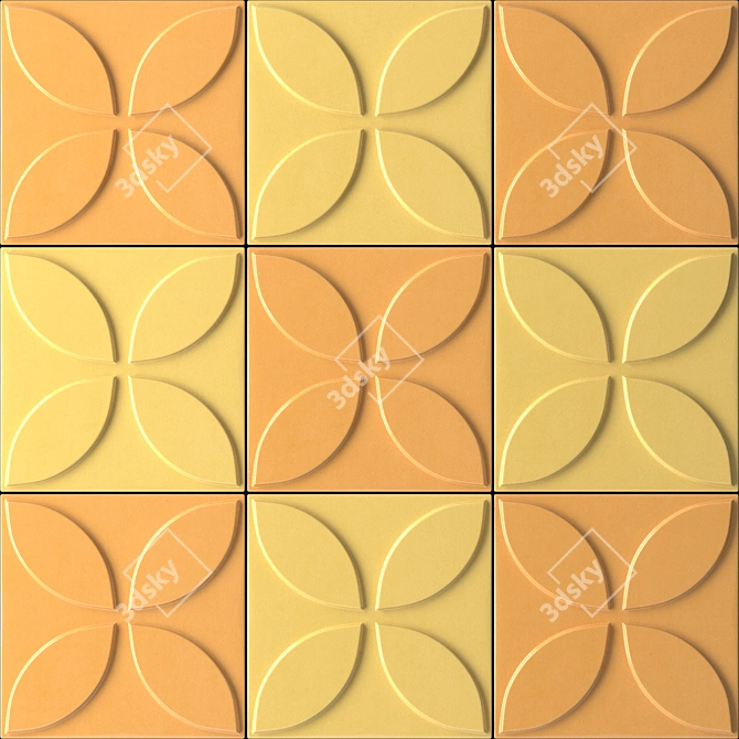 3D Panel: Versatile and Vibrant Wall Decor 3D model image 4