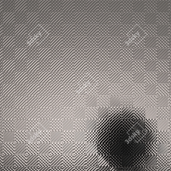 Embossed Glass Texture Set 3D model image 3