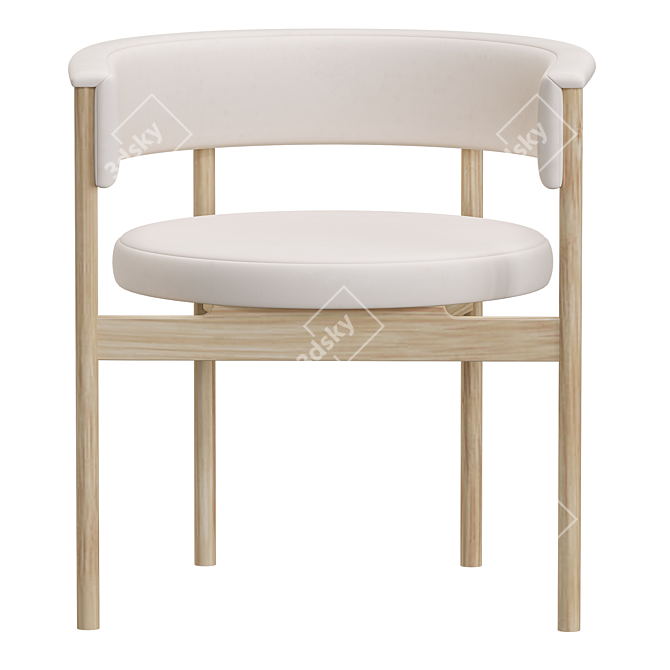 Sleek N-SC01 Chair: Scandinavian Design 3D model image 2