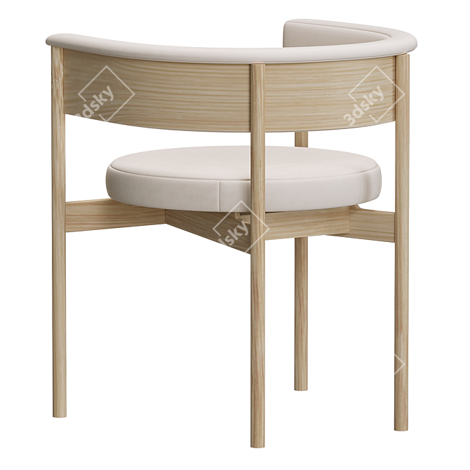 Sleek N-SC01 Chair: Scandinavian Design 3D model image 4