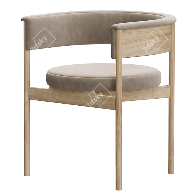 Sleek N-SC01 Chair: Scandinavian Design 3D model image 7