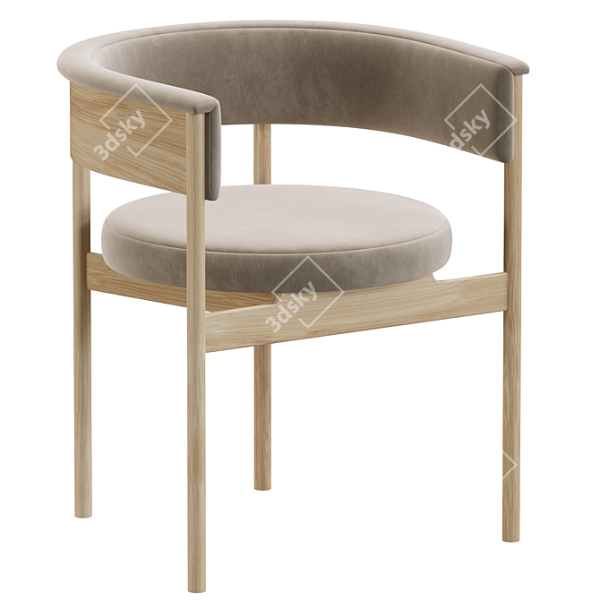 Sleek N-SC01 Chair: Scandinavian Design 3D model image 8