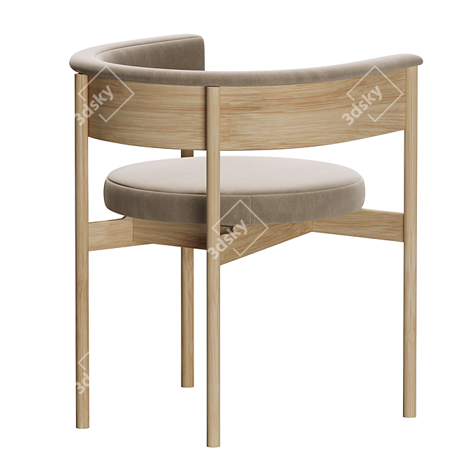 Sleek N-SC01 Chair: Scandinavian Design 3D model image 9