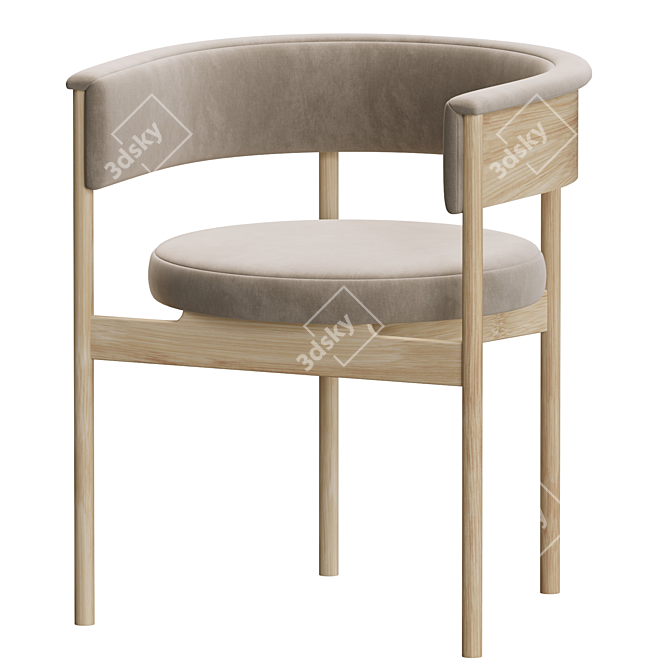 Sleek N-SC01 Chair: Scandinavian Design 3D model image 12