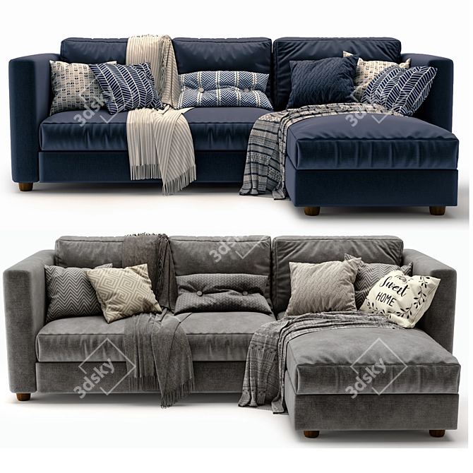 Title: Finnala Contemporary Modular Sofa 3D model image 1