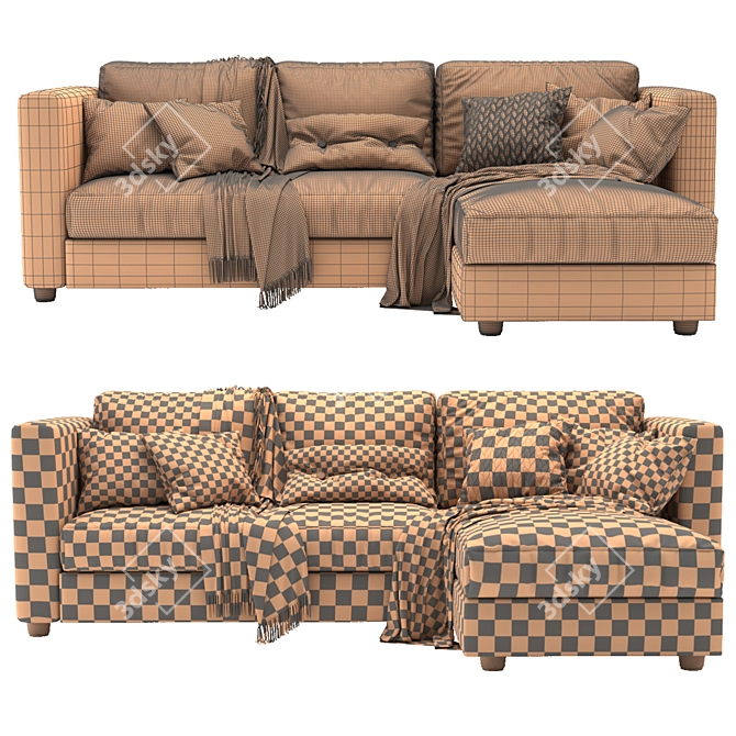 Title: Finnala Contemporary Modular Sofa 3D model image 6