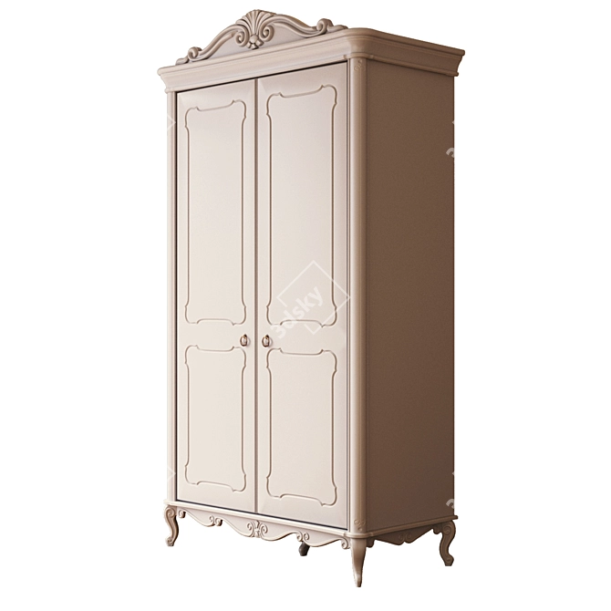 BUCZYNSKI Murry Collection Cabinet - Solid Wood, Antique Handles 3D model image 4