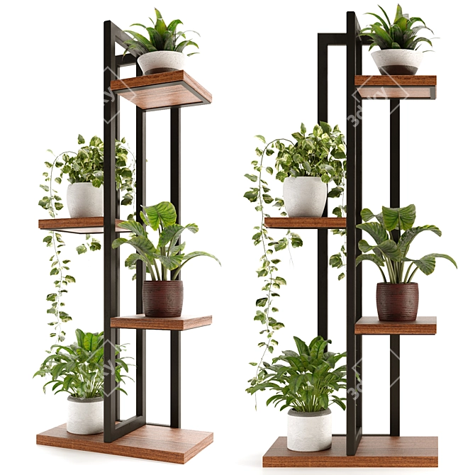 Green Oasis: Indoor Plant Collection 3D model image 2