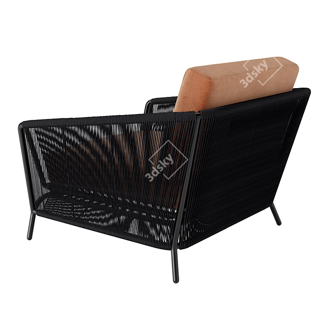 Sleek Salamander Lounge Chair 3D model image 5