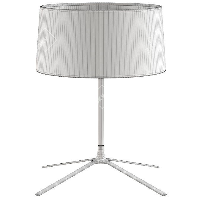 Elegant Hall Table Lamp 3D model image 3