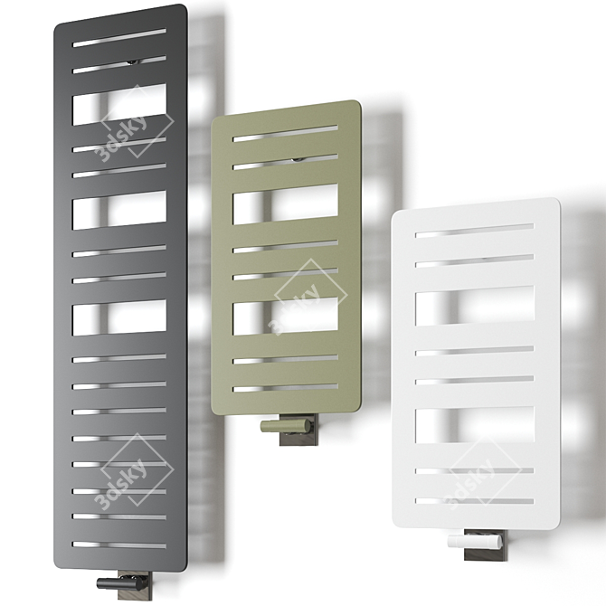 Sleek Page Radiator in 3 Colors 3D model image 1