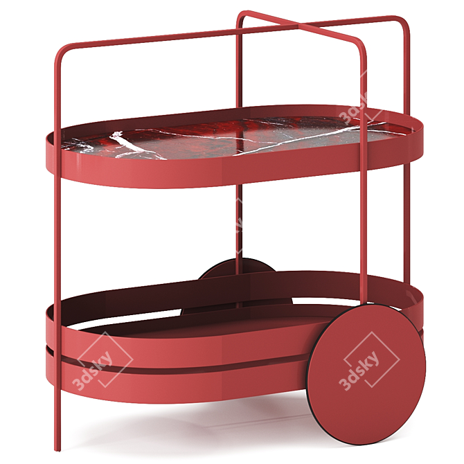 Grace Salon Trolley: Versatile, Stylish and Convenient 3D model image 2