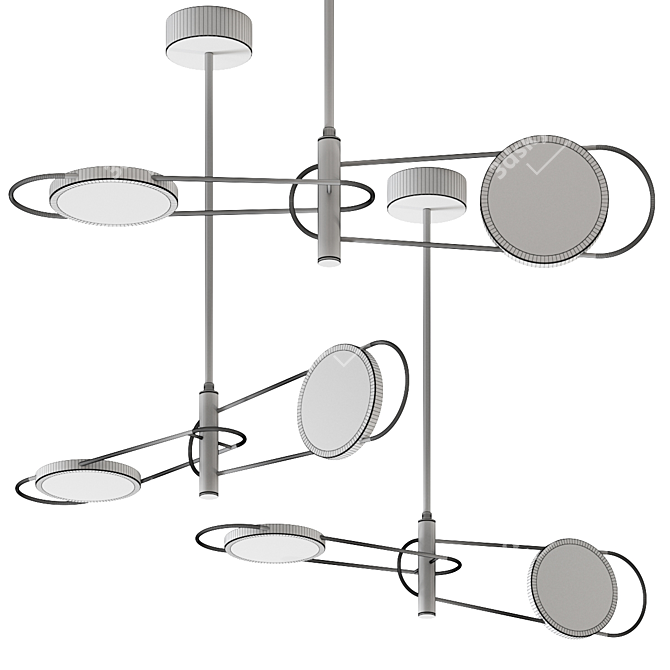 Jervis Pendant Lamp: Modern Elegance in Crystal 3D model image 2