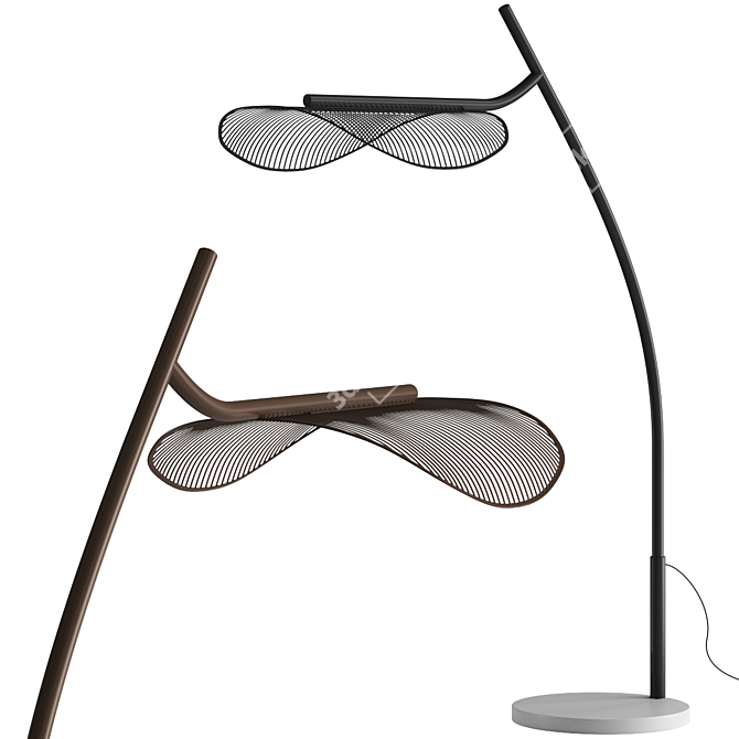 Elegant Valencia Floor Lamp 3D model image 1