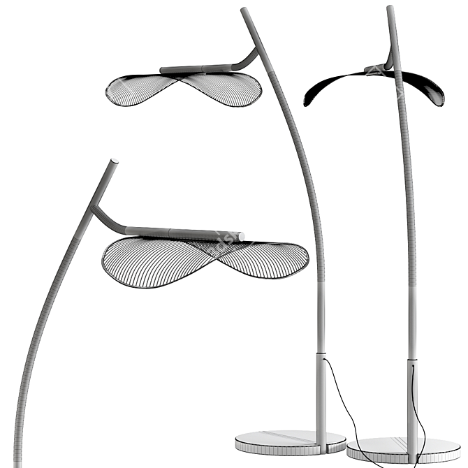 Elegant Valencia Floor Lamp 3D model image 3