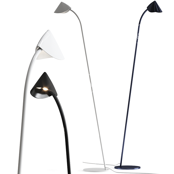 Capuccina Modern Floor Lamp by Mantra - Sleek and Stylish 3D model image 1