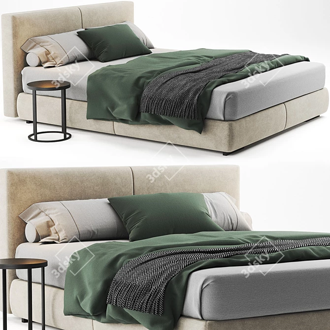 Flexform Magnum Contemporary Bed 3D model image 1