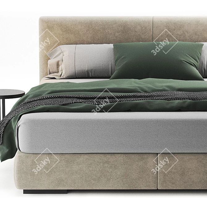 Flexform Magnum Contemporary Bed 3D model image 2