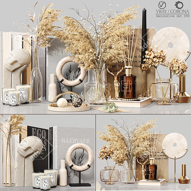 Elegant Decor Set: Detailed & High Quality 3D model image 1