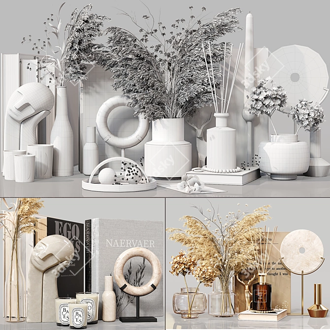 Elegant Decor Set: Detailed & High Quality 3D model image 5