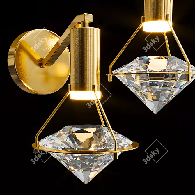 GLASGOW WALL (Metal Crystal Design Lamp) 3D model image 1