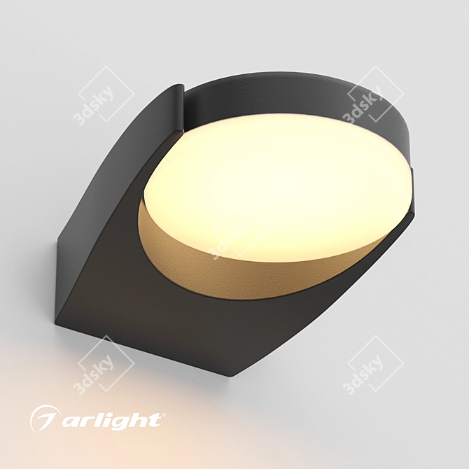 Sleek Wall Sconce with Rotating Optics 3D model image 1