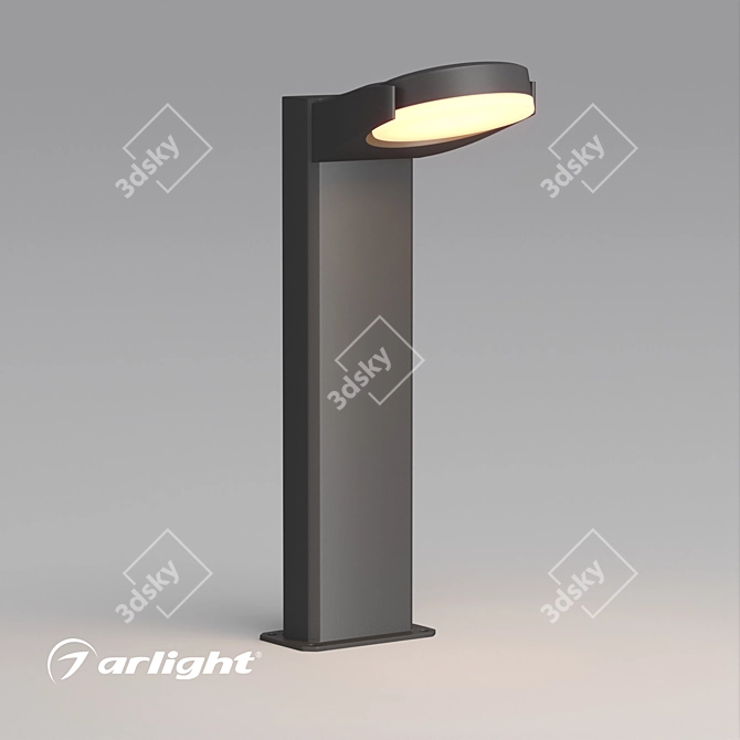 Elegant Outdoor LED Luminaire 3D model image 1