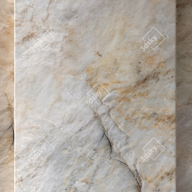Seamless White Marble Tile - Natural 06 3D model image 3