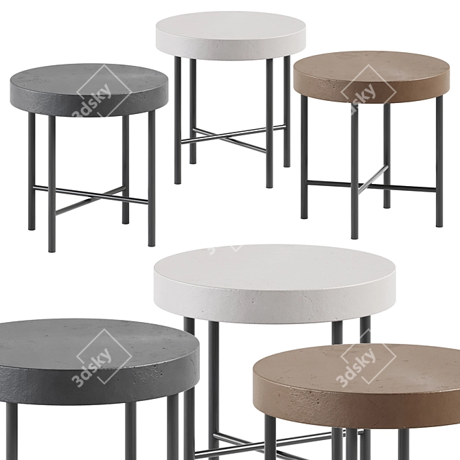 BANKEHUSE Side Table: Sleek and Stylish 3D model image 1