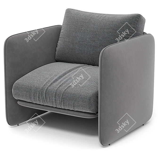 Modern Miller Armchair: Stylish Comfort 3D model image 2