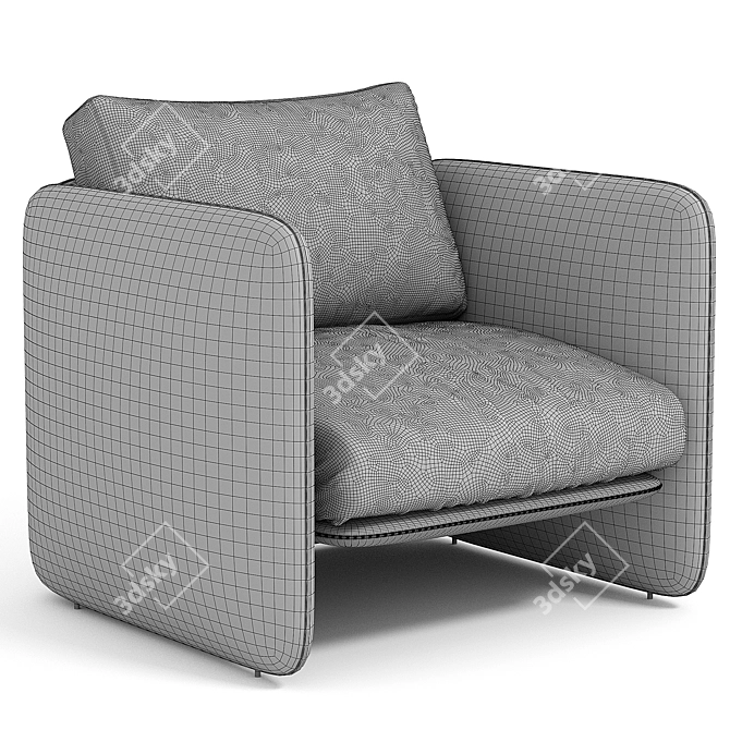 Modern Miller Armchair: Stylish Comfort 3D model image 3