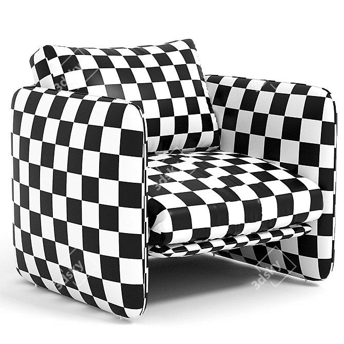 Modern Miller Armchair: Stylish Comfort 3D model image 4