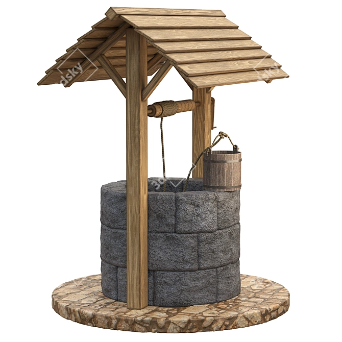 Medieval Well: PBR Texture Pack 3D model image 3