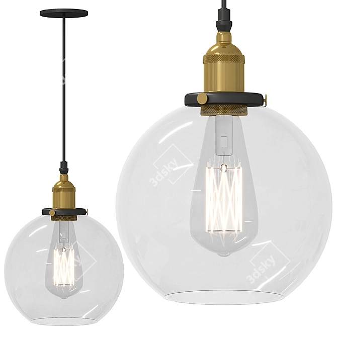 Elegant Modern Pendant Light 3D model image 1