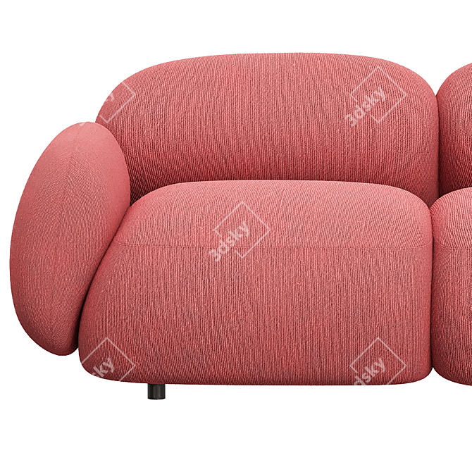 Sundae 3 Seater Sofa: Modern Elegance 3D model image 3