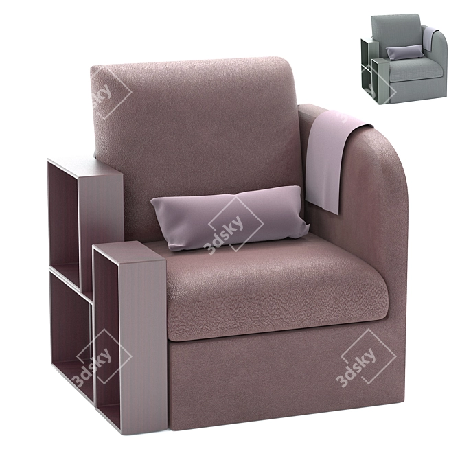 Comfort Lounge Upholstered Sofa 3D model image 2