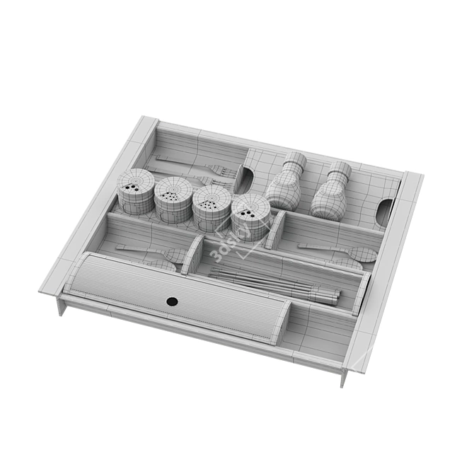 ESSETRE Whitty-Line Drawer: Modular, Compact, and Versatile 3D model image 3