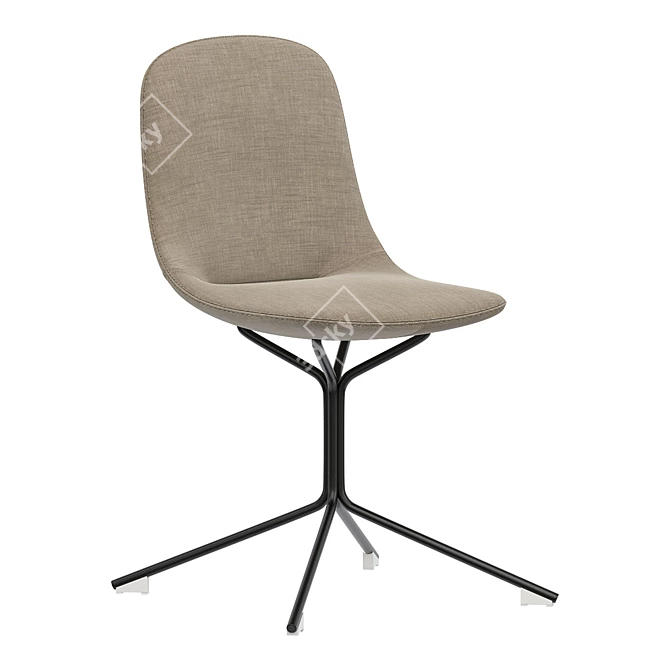 Sleek Beso Star Side Chair 3D model image 1