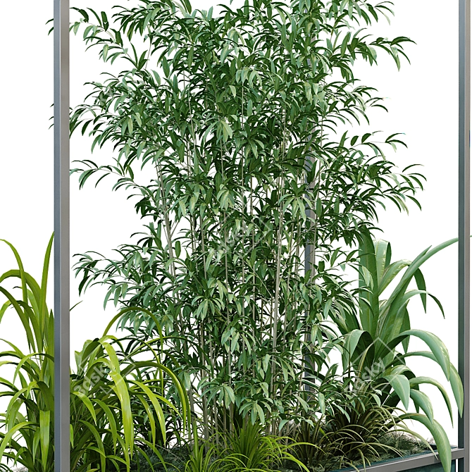 Modern Interior Plant Box Set 3D model image 3