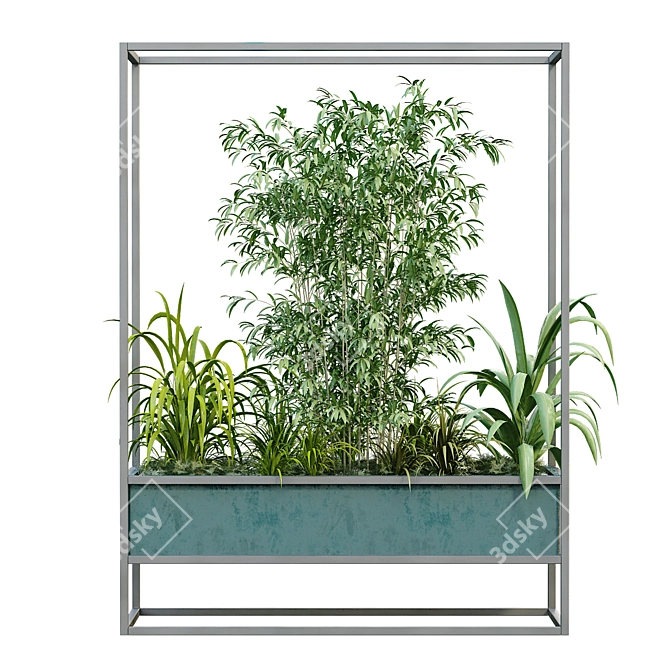 Modern Interior Plant Box Set 3D model image 5