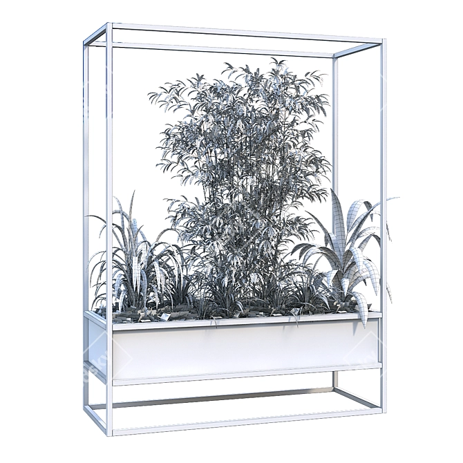 Modern Interior Plant Box Set 3D model image 6