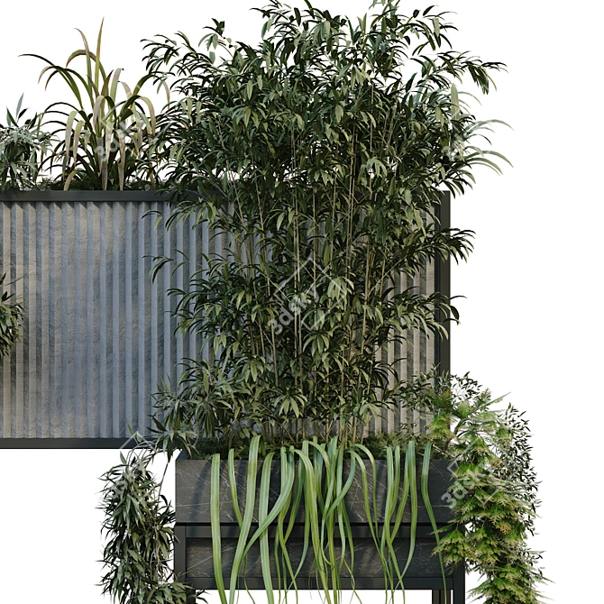 Elevate your space with Boxed Interior Plant Set 3D model image 5