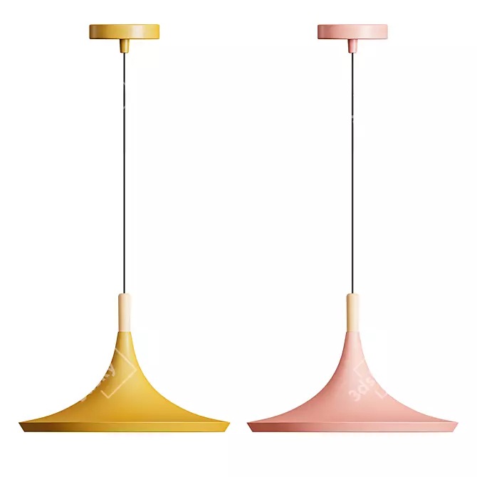 Nordic Macaron Pendant Lamp: Industrial Design with Vintage Twist 3D model image 5