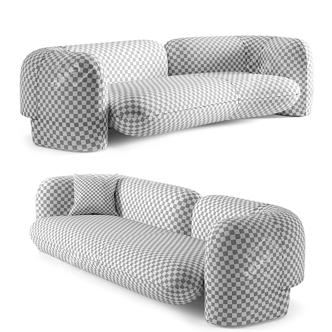 Italian Luxury: Hessentia GIO Sofa 3D model image 6