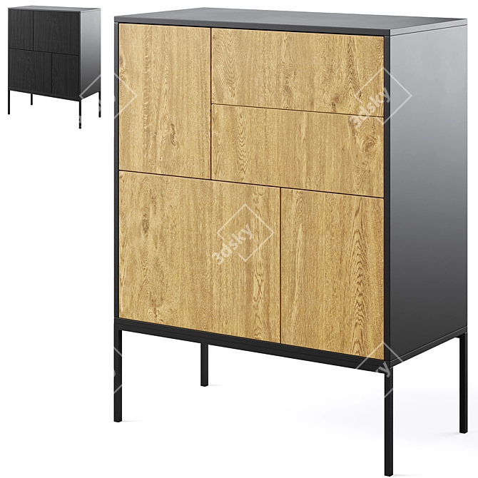 Seaford Sideboard: Sleek & Sophisticated Storage 3D model image 1