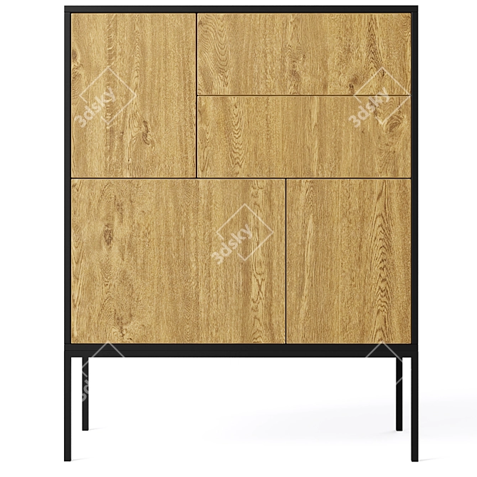 Seaford Sideboard: Sleek & Sophisticated Storage 3D model image 2