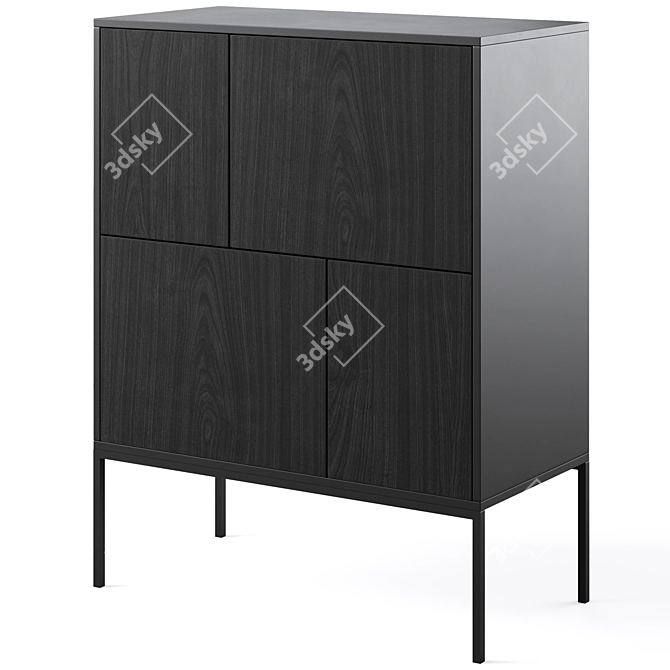 Seaford Sideboard: Sleek & Sophisticated Storage 3D model image 3